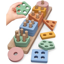 uunida Baby Juguetes para Bebe 1 Año - Juguetes Montessori 1 Año 2 Años - Juguetes para Niños de 2 Años - Material Didáctico Preescolar - Juguetes Didacticos para Bebes 2 Años (Colores Pastel)