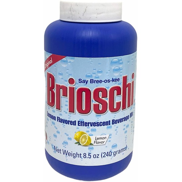 Brioschi Effervescent 8.5 Oz Bottle Original Lemon Flavored Pleasant Tasting