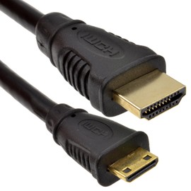 kenable Mini HDMI Type C Male Plug to HDMI Male Cable Lead GOLD 1m [1 metres]