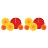 Beistle 10 Piece Accordion Paper Fans, Assorted, Red/Orange/Yellow