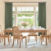 RYB HOME Green Linen Sheer Curtains 102 inches Long, Thick