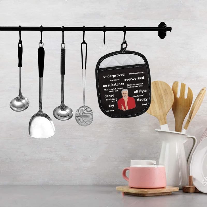 WCGXKO Baking Show Inspired Oven Mitt Pot Holder with Pocket