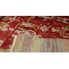 CLARENCE HOUSE ZAMBEZI RED TAPESTRY AFRICAN LINEN VELVET FABRIC BY