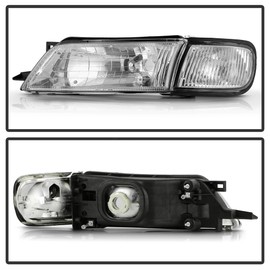 KEEKPO - For 1997 1998 1999 Nissan Maxima Headlights Headlamps w/Corner Signal Lights 4pc Set Replacement Left+Right