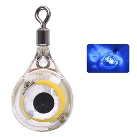 ANCLLO 3pcs Fish Deep Drop Underwater LED Bait Light Flash Lamp Underwater Light Bait Fishing Squid Bass Spoon Fishing Tackle Blue Light