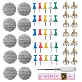 75 Piece Car Canopy Repair Kit Car Canopy Repair Rivets Roof Liner Repair Set with Tape Measure Pins Screwdriver for All Cars