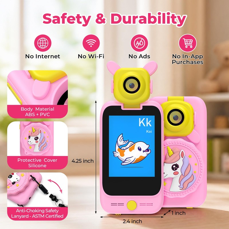 Kids Smart Phone Gifts for 3 4 5 6-8 Year