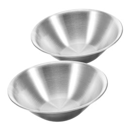 KICHOUSE Stainless Steel Salad Bowl Set Mix Serve 2pc Mixing Bowls Set Food Bowl for Home