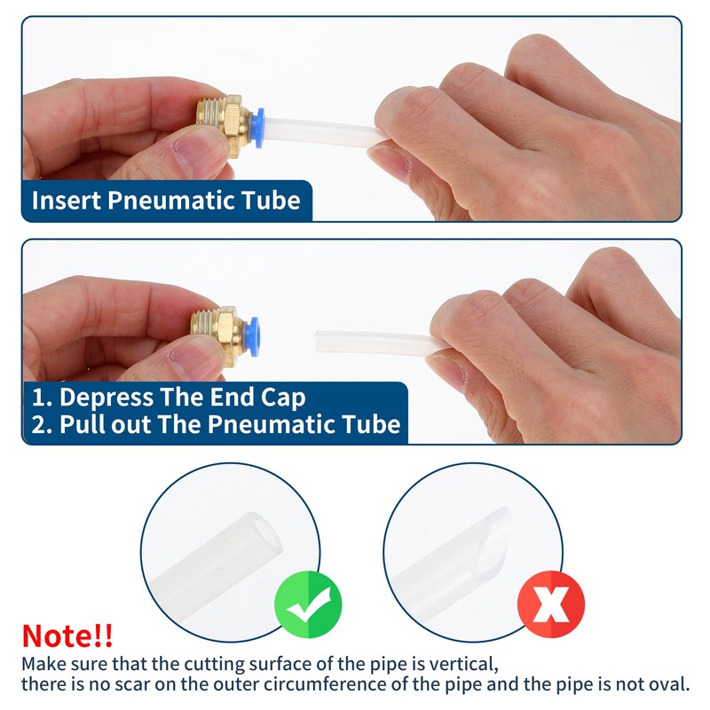 Hihaha Push to Connect Air Fittings 5/8" Male Thread Air