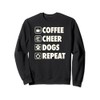 Coffee Cheer Dogs Repeat Life Simple Basic Cheerleader Dog Sweatshirt