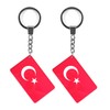 QQSD Turkey Flag Keychain Turkish Key Ring, 2 Pack