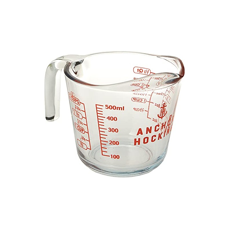 Anchor Hocking Glass Open Handle Measuring Cup, 16 oz