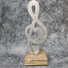 GILDE Treble Clef with Heart on Mongo Wooden Stand Made