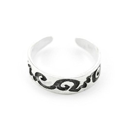 WINDALF Vintage Celtic Toe Ring Chi'ra 5 mm Bohemian Life Spirals Summer Jewellery 925 Sterling Silver