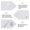 MOROBOR Zinc Alloy Flush Pull Handles, 2pcs Embedded Sliding Door