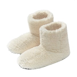 Shizushiro Slippers, Room Boots, Warm, Winter, Fluffy, Indoor, Men's, Women's, Scandinavian, Soft, Washable, Non-Slip, Quiet, Thermal, wht, 25.0~26.0 cm 1.5E