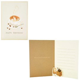 Sanrio BD191-3 SANRIO 982270 Birthday Card, Coffee, Greeting Card, International Shipping Available