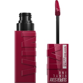 Maybelline Super Stay Vinyl Ink Longwear No-Budge Liquid Lipcolor Makeup, Highly Pigmented Color and Instant Shine, Unrivaled, Berry Burgundy Lipstick, 0.14 fl oz, 1 Count