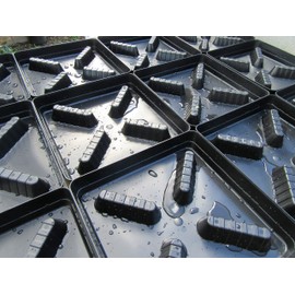 square farmer 10-inch Plant Pot Saucer Plant Riser Pot Elevator (25-Pack)