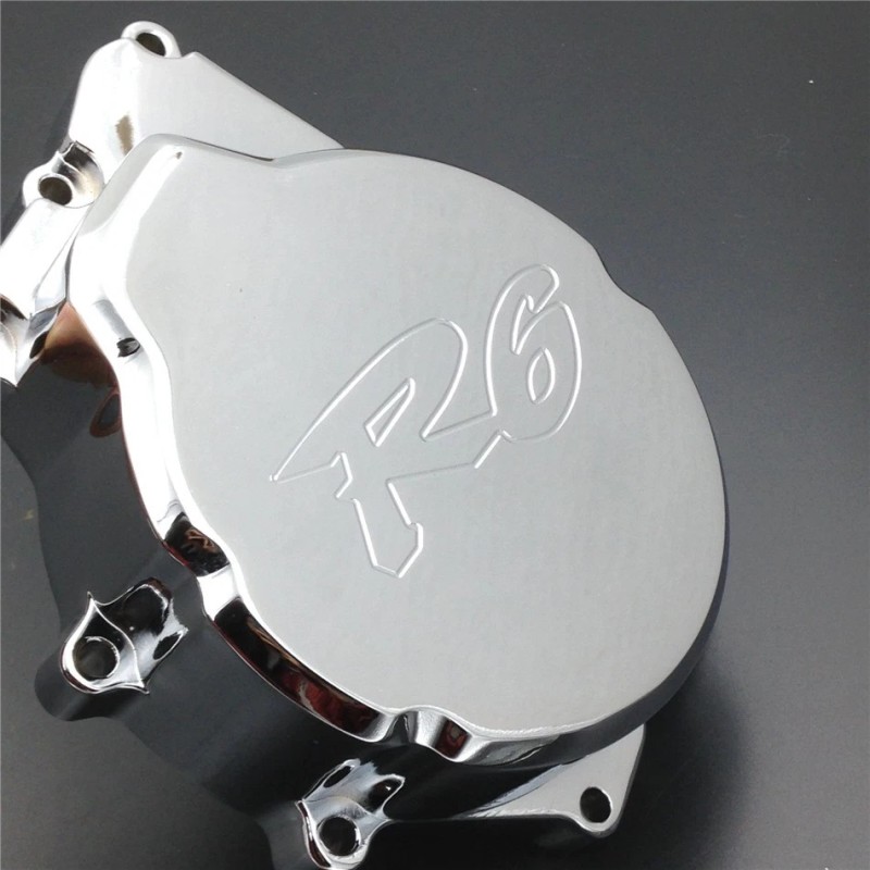 Secret-E Motorcycle Engine Stator Cover For Yamaha YZF-R6 2006-2024 Chrome