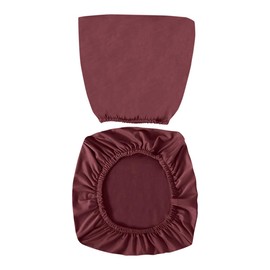 VOSAREA Claret Office Chair Covers Stretch Computer Desk Chair Slipcovers Protector Removable Washable Chair Seat Cushion Protectors