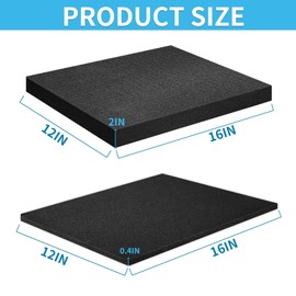 SUUMSANHX 4 Pack Pick Apart Foam Inserts - 2 Sizes Polyurethane Foam Board - Pluck Pre Cube Hand Tear Board Foam with Bottom for Board Game Box Storage Drawers and Crafts