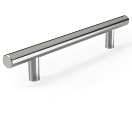 AwmnSrman Handles for Kitchen Cabinets Cabinet Handles Silver 128 mm 1 Piece Stainless Steel Holes Installation Silver Holes Installation