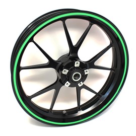 Rim Sticker Rim Stripes Width 7 mm Neon with Mounting Tool 16 Inches 17 Inches 18 Inches 19 Inch Accessories for Car Motorcycle Rims Sticker (Neon Green)