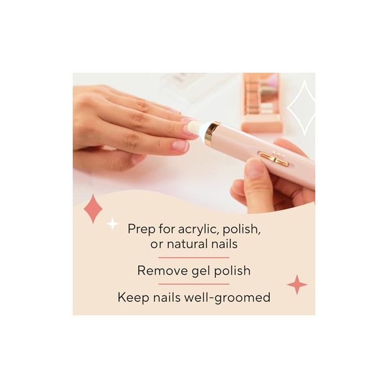 Finishing Touch Flawless Salon Nails Kit, Electronic Nail File and