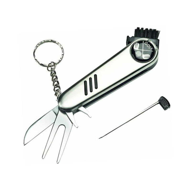 Kisangel 3pcs 6-in-1 Golf Multi Tool Divot Repair Ball Marker