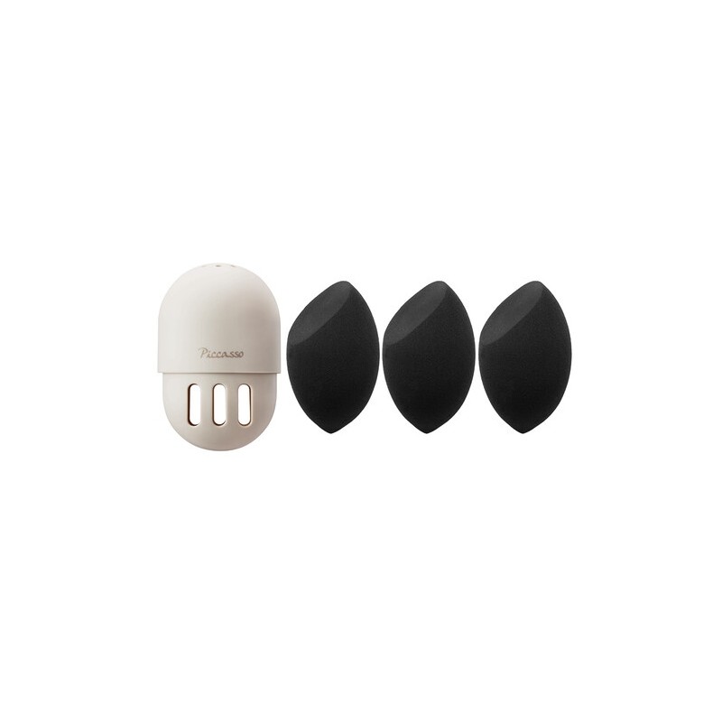 [Picasso] Black Marshmallow Sponge 3P+Sponge Case Special Set / [피카소]