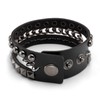 JJDreams Leather Bracelet Punk Rivets Bracelet Gothic Press Stud Wide