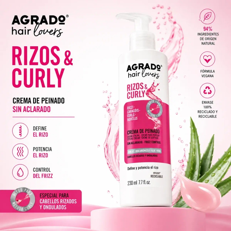 Crema Para Peinar Rizos Definidos Agrado 230ml