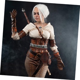 Totority 1set Medieval Viking Leather Belt Pouch Set Cosplay Accessory for Renaissance Costume Retro Waist Bag for Role-playing Medieval Culture Enthusiasts