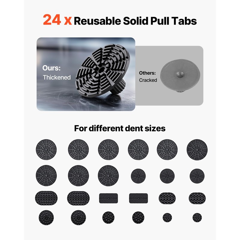 VEVOR Dent Puller Kit, 60 PCS Paintless Dent Removal Kit