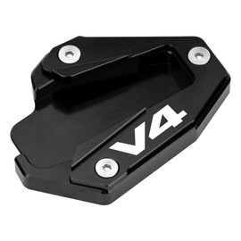 MotHeart Motorrad Seitenständer Pad für Multistrada V4 2020-2025 Multistrada V4S 2020-2025 Multistrada V4 Rally 2022-2024 Motorradteile Ständer-Verstärkung Zubehör (Schwarz)