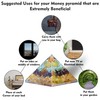 Orgonite Crystal Triple Money Pyramid Energy Generator Promotes Wealth and