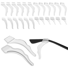 FSACLE Four Styles Glasses Ear Grip with Air Chamber Soft Comfortable Anti-Slip Holder, Silicone Eyeglass Ear Hook,12 Pairs (Clear)