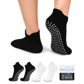 FuelMeFoot Men's Non Slip Socks with Grips Anti Slip Socks for Soccer, Yoga, Pilates, Hospital, Home, Workout Grippy Socks