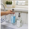 JASAI 2Pack 18OZ Glass Soap Dispenser with Rustproof 304 Stainless