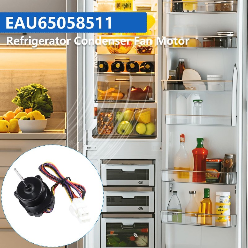 Smtime EAU65058511 Refrigerator Condenser Fan Motor Replacement for LG Freezer