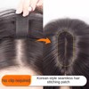 AYunhe Hook and Loop Strap Human Hair Bangs No Clips