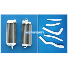 GPI Racing White Aluminum Radiator + Hose For 1998-2000 1999 Suzuki RM125W RM125X RM125Y