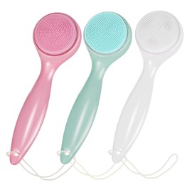 MERRYHAPY Gentle Skin Care Face Brush Soft Bristles Manual Facial Exfoliator Scrubber Set