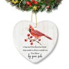 Cardinal Christmas Ornaments Heart-Shape Ceramic Ornament Xmas Tree Holiday Home