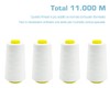 Sewing Thread Overlock Yarn 100% Polyester White Sewing Thread Set