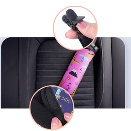 Furforstk Children's Seat Belt Pads, Pack of 2, Dinosaur Seat Belt Protectors, Children's Car, Pink Seat Belt Padding, Thick Padding, Belt Protection, Children's Car, The Fixed Buckle Design Does Not Shift