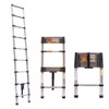 8.5 Ft Stainless Steel Telescoping Ladder Telescopic Extension Ladder Lightweight