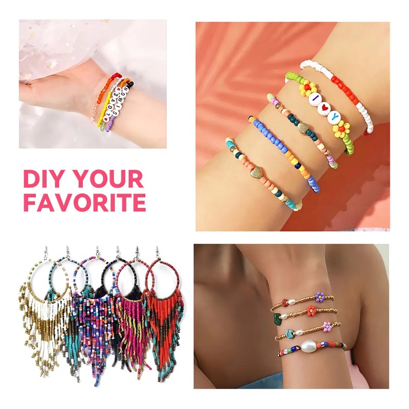 Cuentas Para Pulseras, 9000 Piezas 6mm Abalorios Para Hacer Jitai