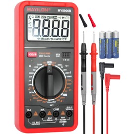 Mayilon MY8906B Tester Digital TRMS Tester 750V-1000V DC / AC Voltage DC / AC Current Resistance Conduction Diode Frequency Transistor Measurement HEF NCV Live Line Detection etc